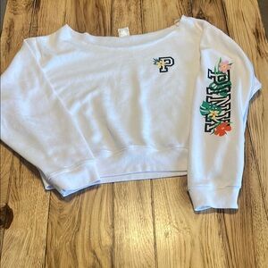 Pink White Floral women’s Crop Top